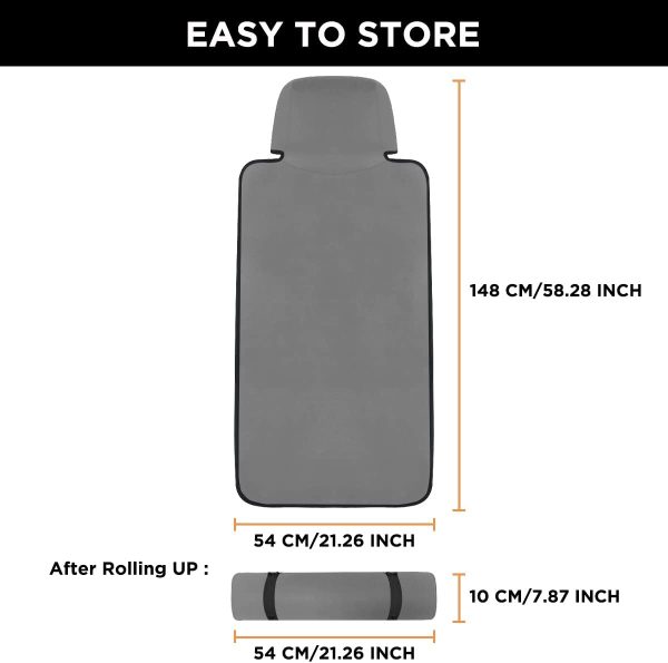 51M8rtxlBrL._AC_SL1200_ Waterproof Seat Cover, Upgraded Sweat Carseat Protector, Perfect for Universal Anti-Slip Car Truck SUV Seat, Ideal for Surfing Yoga Gym Workout, Grey