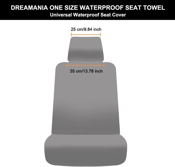 51UE1QVPCsL._AC_SL1200_ Waterproof Seat Cover, Upgraded Sweat Carseat Protector, Perfect for Universal Anti-Slip Car Truck SUV Seat, Ideal for Surfing Yoga Gym Workout, Grey