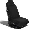 Car Towel Seat Cover, Waterproof Non-Slip Front Seat Protector (Black)