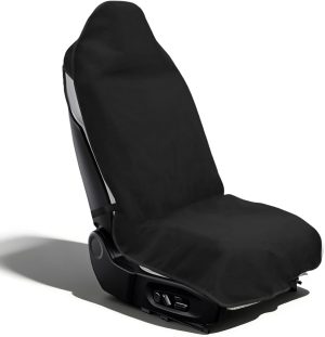 51hLsvinVjL._AC_SL1500_ Car Towel Seat Cover, Waterproof Non-Slip Front Seat Protector (Black)