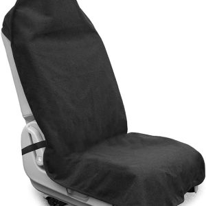 Waterproof Sweating Car Seat Cover – Universal Non-Slip Towel Seat Protector for Gym, Beach & Hiking, Machine Washable (Black)
