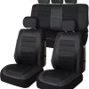 Universal Fit Premier Leatherette Seat Covers - Full Set - Black