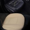 PU Leather Car Seat Cover for Sedan/SUV, Single Seat Without Backrest, 1PC (3D-Beige)