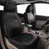 61Twn8FGGqL._AC_SL1200_ Universal Deluxe Pu Luxury Vinyl Faux Leather Car Seat Covers Full Set, Airbag Compatible, Breathable, Fit for Cars, Trucks, SUV (All Black)