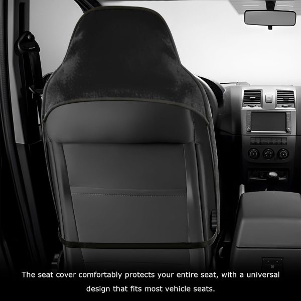 Car Towel Seat Cover, Waterproof Non-Slip Front Seat Protector (Black)