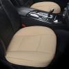 PU Leather Car Seat Cover for Sedan/SUV, Single Seat Without Backrest, 1PC (3D-Beige)