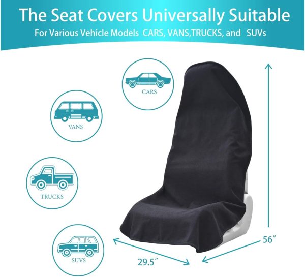 61ucQjDOvL._AC_SL1500_ Universal Car Seat Covers, 2-Pack Black – Washable, Non-Slip, Waterproof & Sweatproof