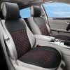7136YNJr9L._AC_SL1500_ 2-Pack Waterproof Leather Car Seat Covers, Non-Slip, Airbag Compatible, Universal Fit for Cars, SUVs, Vans, Trucks (Black-Red)