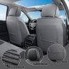 Full Set Faux Leather Car Seat Covers, Non-Slip, Gray-Black, 5 Seater