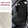 Car Towel Seat Cover, Waterproof Non-Slip Front Seat Protector (Black)