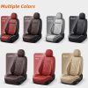 71FJi0w4FNL._AC_SL1500_ 2-Seat Waterproof Breathable Nappa Leather Car Seat Cover Set (Front), Airbag Compatible, Car Seat Protector - Black Coffee