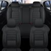 71J1sh4DRL._AC_SL1500_ Universal Leather Car Seat Cover Full Set (5Pcs) – Waterproof, Breathable, Black