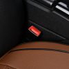 Luxury Leather Front seat Cover, Non Slip All Inclusive with Storage Bag, Suitable for 95% Sedan, SUV, Truck, 1 Piece Coffee