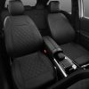 71QfZ7makmL._AC_SL1500_ Universal Deluxe Pu Luxury Vinyl Faux Leather Car Seat Covers Full Set, Airbag Compatible, Breathable, Fit for Cars, Trucks, SUV (All Black)