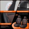 71WDVmM5noL._AC_SL1500_ 2-Seat Waterproof Breathable Nappa Leather Car Seat Cover Set (Front), Airbag Compatible, Car Seat Protector - Black Coffee