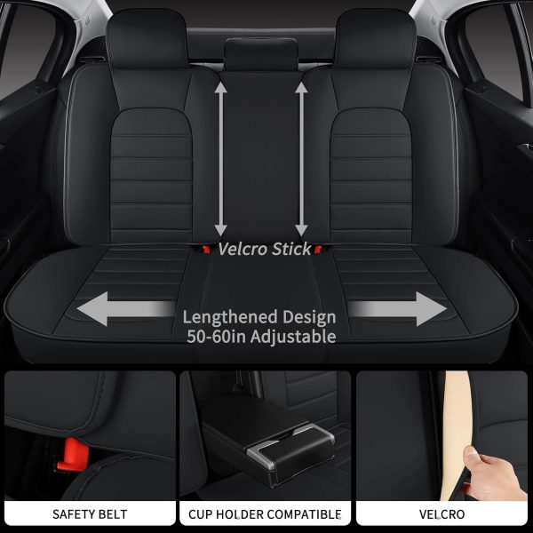 71amFpxQwoL._AC_SL1500_ Universal Leather Car Seat Cover Full Set (5Pcs) – Waterproof, Breathable, Black