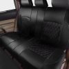 71b557SSodL._AC_SL1200_ Universal Deluxe Pu Luxury Vinyl Faux Leather Car Seat Covers Full Set, Airbag Compatible, Breathable, Fit for Cars, Trucks, SUV (All Black)