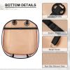 PU Leather Car Seat Cover for Sedan/SUV, Single Seat Without Backrest, 1PC (3D-Beige)