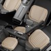 2 Pack Beige Car Bottom Seat Covers - Luxury Leather, Breathable, Waterproof, Anti-Slip (Universal Fit)