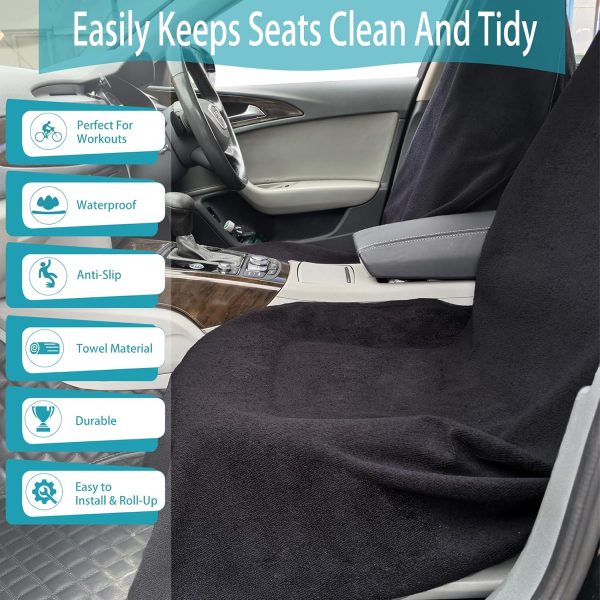 81I3qf25o9L._AC_SL1500_ Universal Car Seat Covers, 2-Pack Black – Washable, Non-Slip, Waterproof & Sweatproof