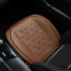 Luxury Leather Front seat Cover, Non Slip All Inclusive with Storage Bag, Suitable for 95% Sedan, SUV, Truck, 1 Piece Coffee